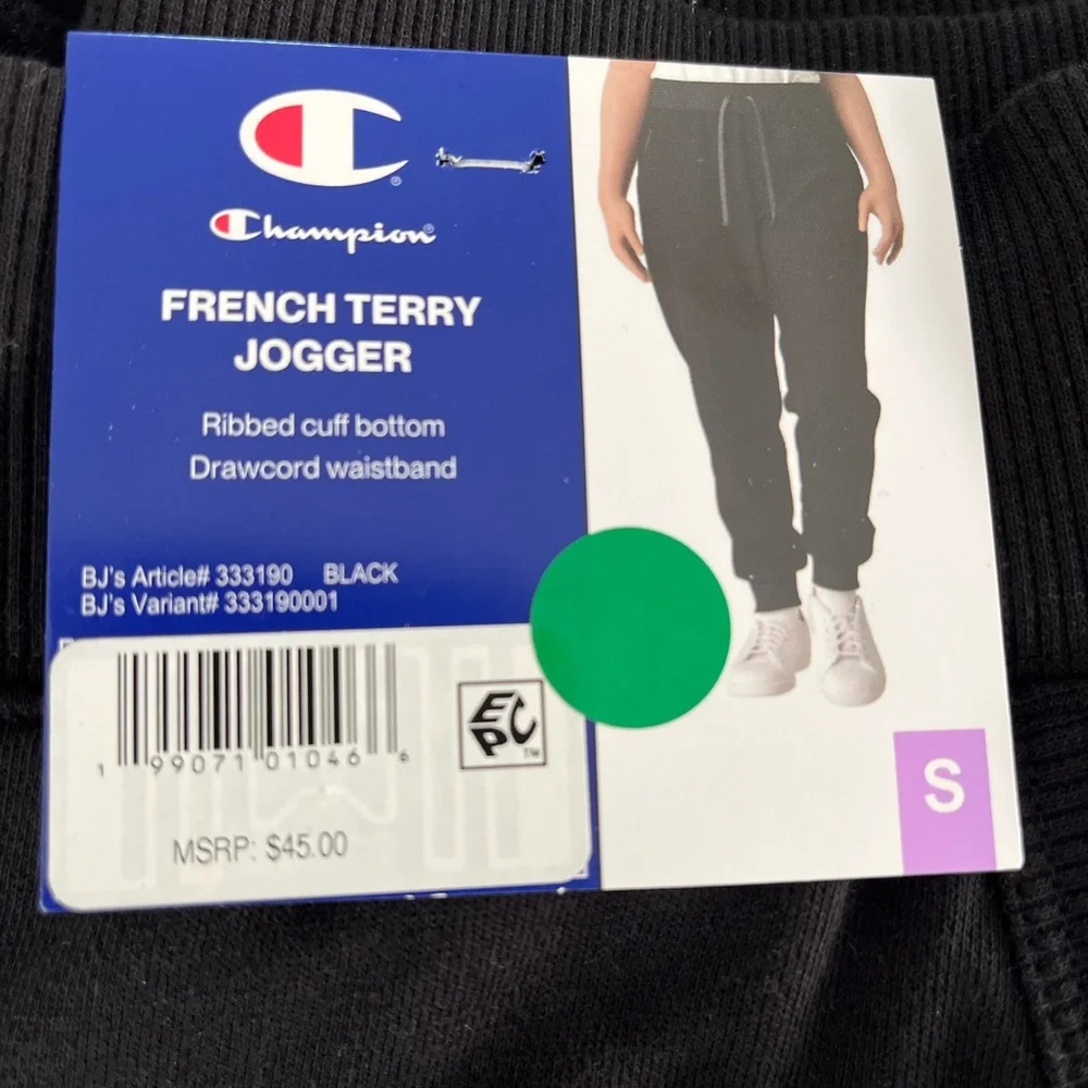 Champion Black French Terry Joggers - Picture 2 of 2